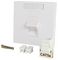 70450PI - 1 Gang Single Angled RJ45 Socket Cat5e Faceplate, White