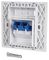 60201PI - 1 Gang Twin SC Fibre Optic Faceplate, White