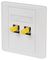 60202PI - 1 Gang Twin ST Fibre Optic Faceplate, White