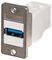 KCUAB3PM - Reversible USB-A Female to USB-B Female Keystone Coupler with Panel Mount, White