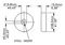 F1687 - 5.5mm Bolt Mount Round Rubber Foot with Insert, Black