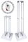 PS1XL - Height Adjustable Podium / Plinth Stand, 100-175cm, White