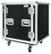 CR412BLKMW - 12U 19" Rack Flight Case 50cm with Wheels