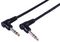 PLS00730 - 6.35mm 1/4" 90° Stereo Male Jack Lead, 0.3m