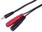 PLS00789 - 3.5mm Stereo Jack to 2x 6.35mm Mono Female Jack Sockets Lead, 0.3m