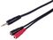 PLS00822 - 3.5mm Stereo Jack Plug to 2x 3.5mm Mono Jack Socket, 0.2m
