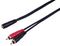 PLS00830 - 3.5mm Stereo Jack Socket to 2x RCA Phono Plugs, 0.2m