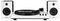 TT-900BW - Stereo Turntable System, Black/White