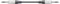 S6J600 - 6.3mm 1/4" Stereo Jack Plug to 6.3mm 1/4" Stereo Jack Plug Lead, 6m