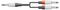 S6J-2M6J300 - 6.3mm Stereo Jack Plug to 2x Mono Jack Plugs Lead, 3m