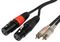 2R-2XF150 - 2x 3 Pin XLR Sockets to 2x RCA Phono Plugs Lead, 1.5m