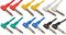 PATCH100CL - Right Angle Mono Jack Plug to Right Angle Mono Jack Plug Patch Leads, Pack of 6, 1m