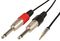 S3J-26J300 - 3.5mm Stereo Jack Plug to 2x 6.3mm Mono Jack Plugs Lead, 3m