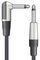 190.381UK - 6.3mm Mono Jack Plug to 6.3mm Mono Right Angle Jack Plug Braided Guitar Lead, Black, 3m