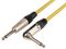 190.383UK - 6.3mm Mono Jack Plug to 6.3mm Mono Right Angle Jack Plug Braided Guitar Lead, Grey / Gold, 3m