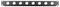RPX-1U-8D - 19” 1U Rack Panel with 8x D Type XLR Panel Connector Holes