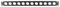 RPX-1U-12D - 19” 1U Rack Panel with 12x D Type XLR Panel Connector Holes