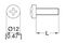 S1160K - 20mm Rack Fixing M6 Screw - Pack of 4