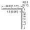 E0775/2000 - 2m Single Aluminium Angle Edging Profile 29.8mm x 1.5mm