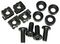 CAGENUT50BK - Cage Nuts, M6, Black, Pack of 50
