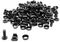 NUTSCREWS-50-BLK - Alloy M6 Captive Nuts, Bolts & Washers for 19" Devices, 50 Pack
