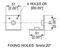 R1738M - Internal Mounting Bracket Zinc M10