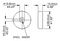 F1687-PE4 - 38mm Screw Mount Round Med Rubber Feet, 4 Pack