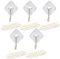 61332 - Clear Self Adhesive Metal Hooks - 34mm x 34mm, 5 Pack