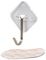 61332 - Clear Self Adhesive Metal Hooks - 34mm x 34mm, 5 Pack
