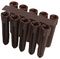 BROWNPLUGOUTER - 7mm x 35mm Brown Wall Plugs - 10,000 Bulk Pack