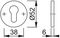 NB321/67-SSS - Euro Lock Escutcheon Pair, Stainless Steel