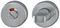 NB321/69-SSS - Bathroom Turn and Release Set, Stainless Steel