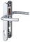 3626463 - Birmingham Long Fixing Aluminium Lever UPVC Double Glazed Door Handles, 44mm Door Thickness, F1 Silver