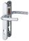 3626519 - Birmingham Long Fixing Aluminium Lever UPVC Double Glazed Door Handles, 70mm Door Thickness, F1 Silver
