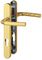 3627036 - Birmingham Short Fixing Aluminium Lever UPVC Double Glazed Door Handles, 44mm Door Thickness, F3 Gold