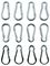 60926 - 5mm x 50mm Zinc Plated Steel Snap Hooks, 12 Piece