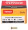 30015SOLOC - 3mm x 15mm Pozidriv Double Countersunk ZYP Solo Chipboard & Wood Screws, 200 Pack