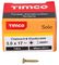 30017SOLOC - 3mm x 17mm Pozidriv Double Countersunk ZYP Solo Chipboard & Wood Screws, 200 Pack