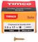 35017SOLOC - 3.5mm x 17mm Pozidriv Double Countersunk ZYP Solo Chipboard & Wood Screws, 200 Pack