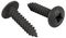 D03499 - 3.5mm x 12.5mm Pozidriv Flange Head Black Zinc Plated Self Tapping Screws, 50 Pack