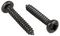 D03509 - 3.5mm x 32mm Pozidriv Pan Head Black Zinc Plated Self Tapping Screws, 50 Pack