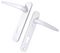 YES-LBDH-WH - Essentials Long Backplate UPVC Double Glazed Door Handle, White