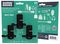 SH032-BK - Multi Hook Plastic Storage Hooks, Black - 3 Pack