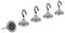 GH1660 - 47mm x 36mm Magnetic Storage Hooks, 5 Piece