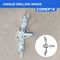 CFX132BL - M5 x 60mm Spike No Drill Self Driving Plasterboard Wall Fixings, 8 Pack