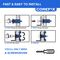 CFX132BL - M5 x 60mm Spike No Drill Self Driving Plasterboard Wall Fixings, 8 Pack