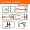 CFX221AL - M5 x 60mm Strap Heavy Duty Hollow Cavity Wall Fixings, 4 Pack