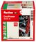 538256 - 8mm x 65mm Duopower Plasterboard Wall Plugs with Screws, 25 Pack