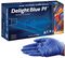 38998 - Delight PF Premium Blue Food Grade Vinyl Gloves - Large, 100 Pack