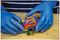 38998 - Delight PF Premium Blue Food Grade Vinyl Gloves - Large, 100 Pack